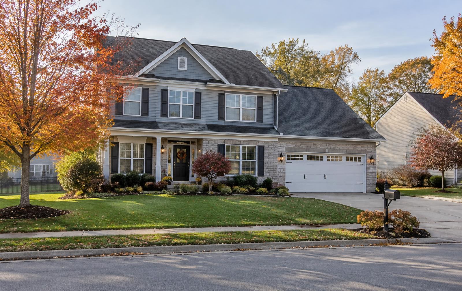 Northeast Ohio home with clean gutters